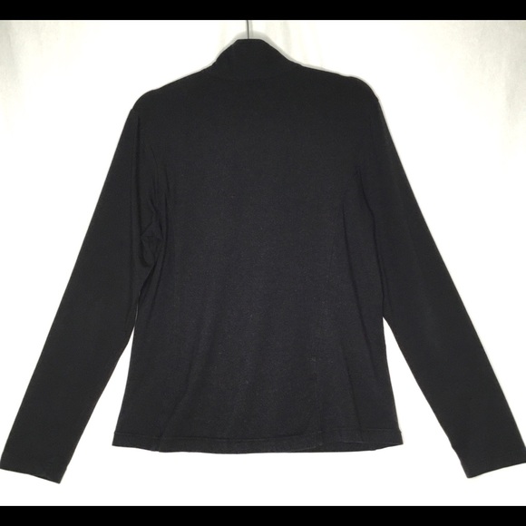 🙃Gap Unisex Quarter Zip Black Activewear Top Size Large - Picture 3 of 6